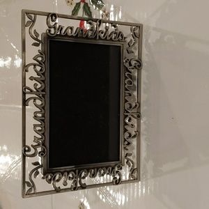 "Grandkids" silvertone picture frame easel back